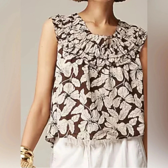 J. Crew Tops - J.Crew Women’s Rosalie Top in Floral Cotton Voile SMALL